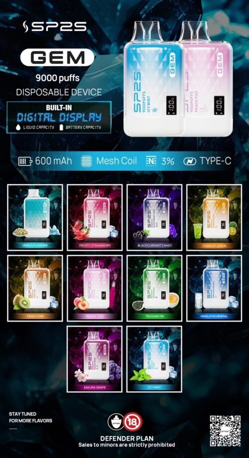 SP2 思博瑞 9000口拋棄式 可充電 最新款